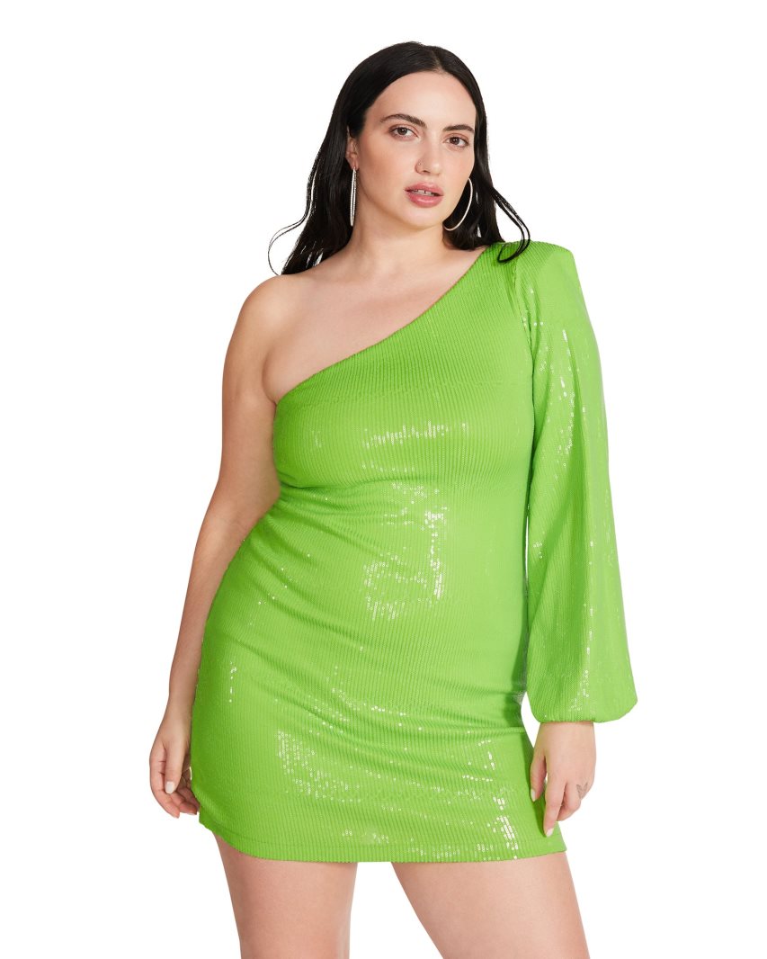 Green Steve Madden Katya Neon Women's Dress | PH 7156TZL